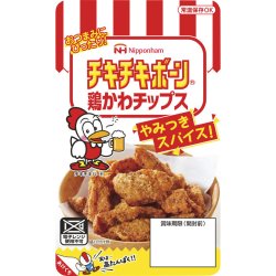 日本ハム チキチキボーン鶏かわチップス 27g 12個