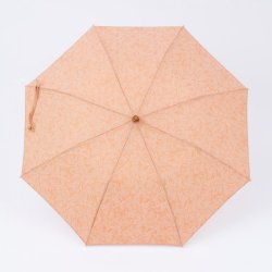 志成販売 葉模様のジャカード生地で作った折り畳み日傘 オレンジ F161320OR