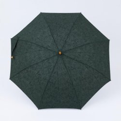 志成販売 葉模様のジャカード生地で作った折り畳み日傘 グリーン F161320GN