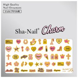 Sha-Nail Charm 写ネイル ネイルシール Pendant/ペンダント A P/ピンク CH-001p