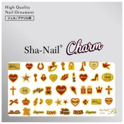 Sha-Nail Charm 写ネイル ネイルシール Pendant/ペンダント A R/レッド CH-001r