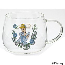 三郷陶器 ディズニー シンデレラ 耐熱ガラスマグカップ 3331-02