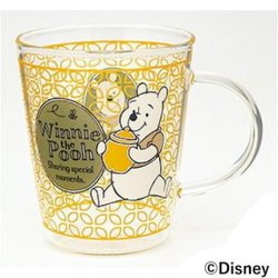 三郷陶器 ディズニー くまのプーさん 耐熱ガラスマグカップ 3330-04