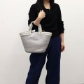 新作2025★COOCO クーコ　ライン テープハンドル ブレード トートバッグ かごバッグ　3カラー