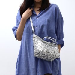 クーコ COOCO　スパンコール 2WAY トートバッグ ショルダーバッグ
