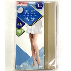 【日本製☆メッシュ仕様で爽やか】『爽涼気分』　パンティスメッシュストッキング　 3足組