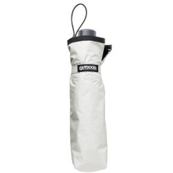 OUTDOOR 裏PU無地 晴雨兼用 折傘 58cm オフホワイト 10002528