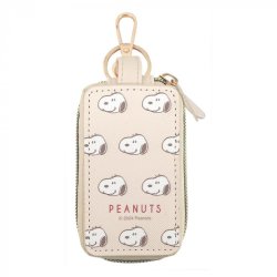 三金商事 ダブルポケットキーケース スヌーピー アイボリー SN3203