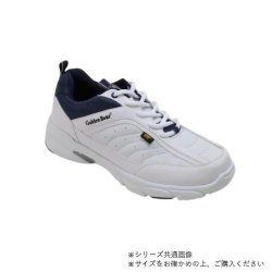 ニチマン ゴールデンベア　メンス軽量幅広3EレースアップスニーカーGB110 ホワイト　27.0cm