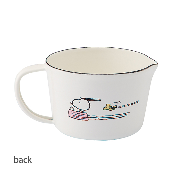 「PEANUTS・スヌーピー」BT・ホーローメジャーカップ・S／SNJ-2307　Enamel Kitchen wear「通販百貨 Happy Puppy」