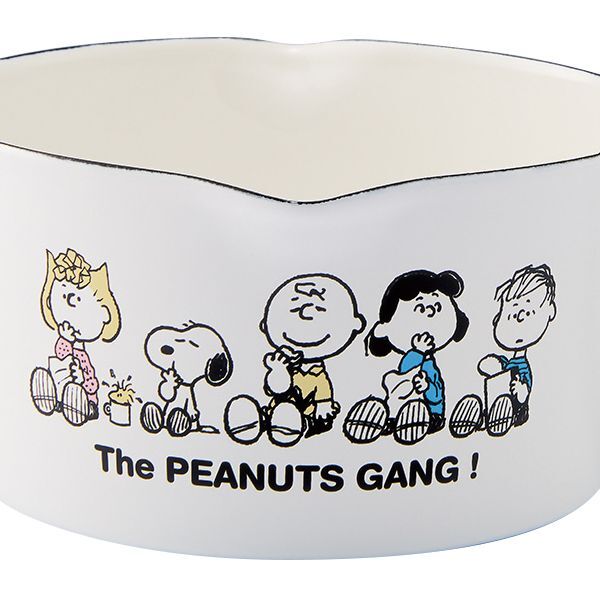 「PEANUTS・スヌーピー」ホーローミルクパン15cm／SNJ-2302　Enamel Kitchen wear「通販百貨 Happy Puppy」