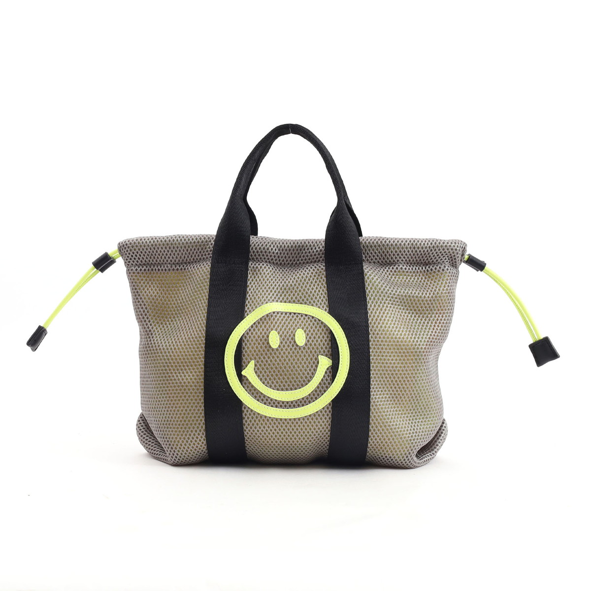 クーコ COOCO　SMILEY　メッシュ巾着 トートバッグ「通販百貨 Happy Puppy」