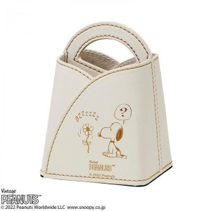 画像: PEANUT スヌーピー フラワー小物入れ ホワイト 151-840201W