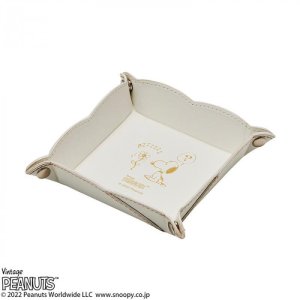 画像: PEANUT スヌーピー フラワートレー ホワイト 151-840200W