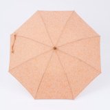 画像: 志成販売 葉模様のジャカード生地で作った折り畳み日傘 オレンジ F161320OR