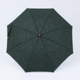 画像: 志成販売 葉模様のジャカード生地で作った折り畳み日傘 グリーン F161320GN