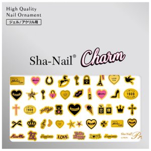 画像: 	Sha-Nail Charm 写ネイル ネイルシール Pendant/ペンダント A BK/ブラック CH-001bk