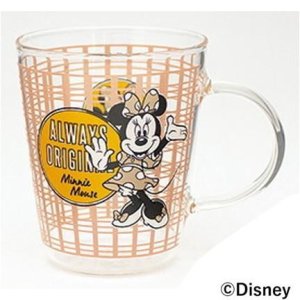 画像: 三郷陶器 ディズニー ミニーマウス 耐熱ガラスマグカップ 3330-02