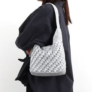 画像: COOCO クーコ　 メタリック柄編み ワンショルダーバッグ ショルダーバッグ　6カラー