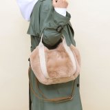 画像: 新作2025★クーコ COOCO　ラメテープ2WAYエコファー トートバッグ　3カラー