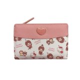画像: モンチッチ×ハローキティ Lファスナー札入 ピンク MC1-1