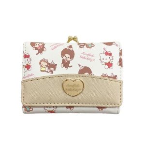 画像: モンチッチ×ハローキティ 口金財布 ベージュ MC1-2