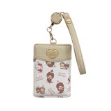 画像: モンチッチ×ハローキティ リール付きパスケース ベージュ MC1-10