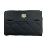 画像: サンリオ ハローキティ Lファスナー札入 ブラック HK83-1