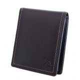 画像: Arnold Palmer アーノルドパーマー 二つ折り財布 Wステッチ 牛革 ベラ付 ダークブラウン 4AP3651BN