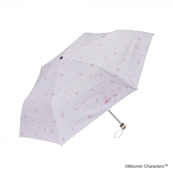 MOOMIN 晴雨兼用傘 折りたたみ傘 50cm リトルミイのりんご狩り ライトピンク S350-0812LP1-B0